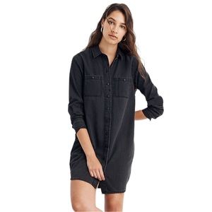 Madewell Black Denim Shirtdress Women’s Sz M